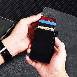 Cartera minimalista delgada caliente de Amazon, placa trasera expandible, capa de bloqueo RFID, tarjetero de aluminio de grado e - Product Image 4