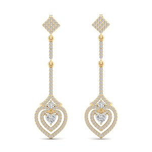 Reyes ขายส่งราคา14K 18K สีเหลืองทอง GRA ได้รับการรับรอง moissanite ต่างหูลดลงสำหรับผู้หญิงเครื่องประดับงานแต่งงานหรูหรา - Product Image 2