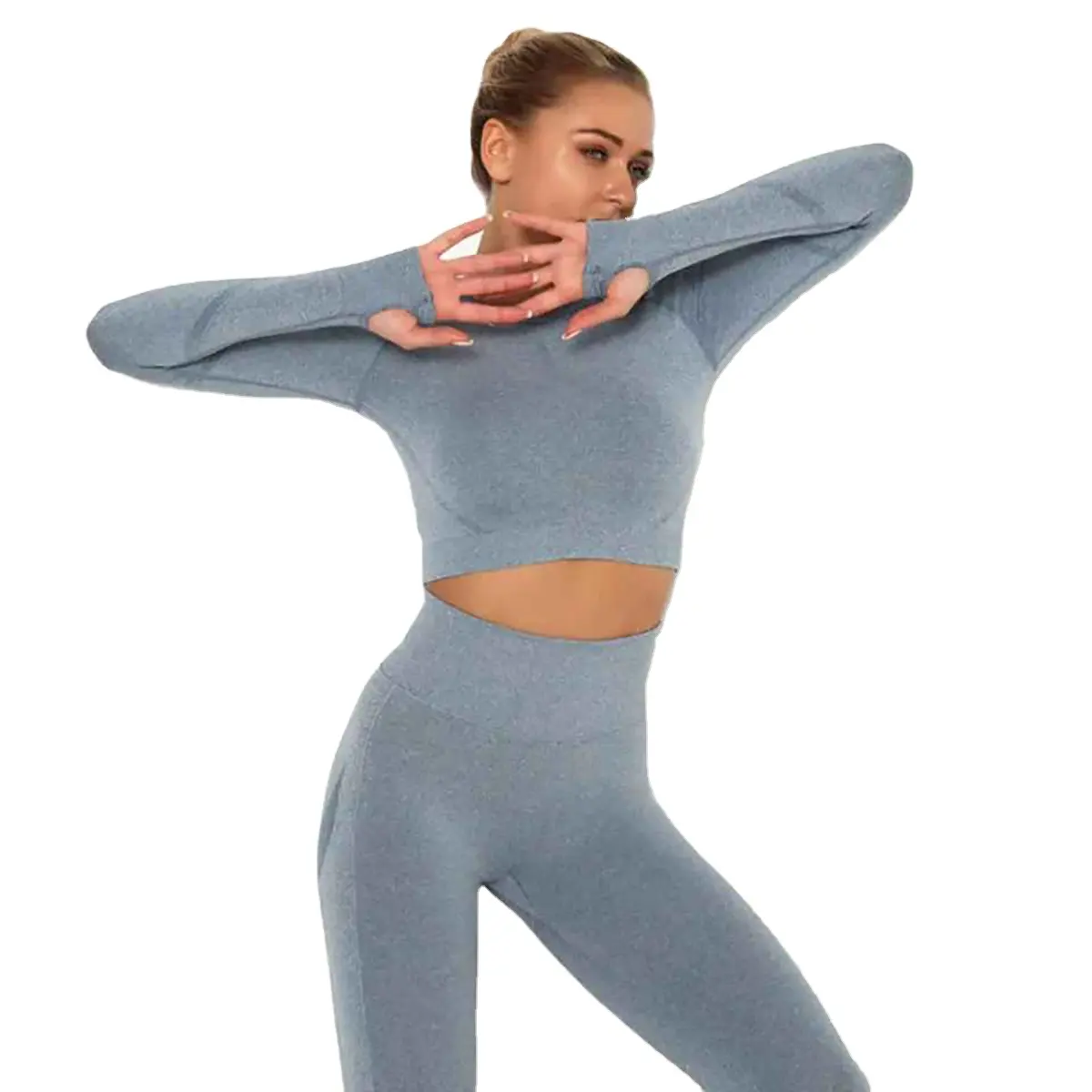Bộ Quần Legging Và Áo Ngực Chất Lượng Cao Nhẹ Vải Polyester Spandex Chất Lượng Hàng Đầu Mới Bộ Đồ Tập Yoga Cho Nữ