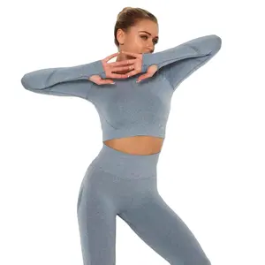新款顶级涤纶氨纶全尺寸轻质高品质裹腿文胸女性健身瑜伽套装