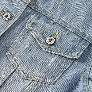 Veste en jean femme manches longues veste en jean boutonnée pour femme vêtements en coupe régulière et surdimensionnés avec - Product Image 3