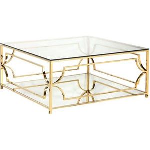 Mesa de Centro de Hierro Forjado Nórdica, Mesa de Centro Redonda Moderna de Lujo en Color Dorado - Product Image 3