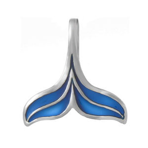 Charmes de requin en émail personnalisables Collier en émail en argent sterling 925 Pendentif en émail de requin bleu antique - Product Image 6