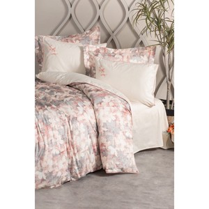 Layana Pink Cotton Box Elite Satin Double Duvet Cover <b>Set</b> Floral Patterned King Queen Twin for Home <b>Comforter</b> Hotel Wedding - Product Image 1