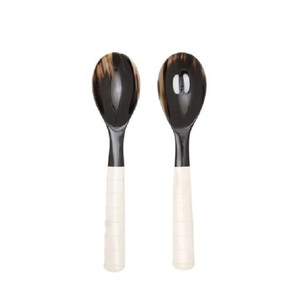 New Real Serving Horn Spoon Fork <b>Salad</b> <b>Server</b> Top Quality Modern Use for <b>Salad</b> Serving Spoon & Eating Spoon Fork Dinnerware - Product Image 1