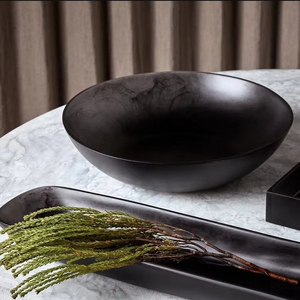 ชามเรซินประดับลายกระดองเต่าสีน้ำตาลอำพันทรงจุดชามทรงกลมทำด้วยมือสำหรับตกแต่งบ้านห้องครัว - Product Image 1