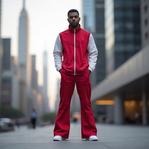 Pantalon pour hommes personnalisé en polyester costume coupe-vent ensemble de vêtements de sport légers pour la course à pied entraînement en plein air ou mode Streetwear - Product Image 6