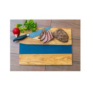 Planche à fromage en bois d'acacia fait main en Inde, planche à découper en résine, 14x10 pouces, écologique, passe au lave-vaisselle, cuisine, restaurant - Product Image 4