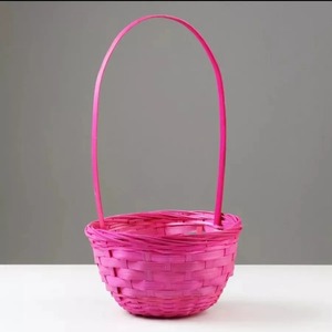 Green Bamboo <b>Basket</b> <b>for</b> Gift and <b>Flower</b> Top Selling Natural Handbraided <b>Baskets</b> with Handle Customization Available - Product Image 4