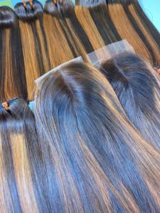 Bonestraight Cierre de cabello virgen de alta calidad para mujeres negras Piano crudo dibujado Color naranja El mejor precio para hacer pelucas - Product Image 3