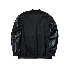 Automne hiver hommes à la mode rétro Baseball veste simple boutonnage Patchwork Design Logo américain brodé laine Hip Hop - Product Image 3