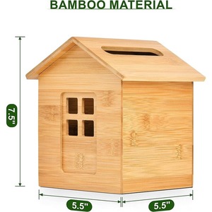 กล่องทิชชู่ไม้ไผ่ทำมือกล่องทิชชู่ธรรมชาติเป็นมิตรกับสิ่งแวดล้อมของตกแต่งบ้านและโต๊ะจากเวียดนาม - Product Image 2