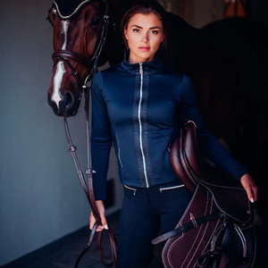 Veste d'équitation pour femmes, respirante, extensible, imperméable, en nylon, élégante, vêtements de sport performants pour les cavaliers, entraînement décontracté - Product Image 6