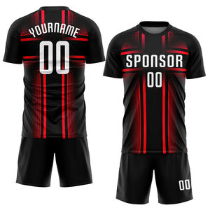 Logo personnalisé vente en gros de vêtements de sport maillot de football ensemble de shorts respirant hommes sublimation uniformes de football ensemble de kit - Product Image 6