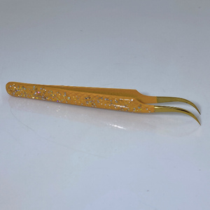 Pince à cils pailletée en acier inoxydable de qualité supérieure droite et incurvée pince à cils fournitures d'extension de cils - Product Image 6