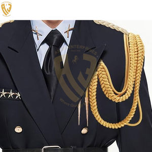 Vente en gros d'uniformes à pointe métallique or argent blanc Cordon d'épaule personnalisé Cordons d'habillement de haute qualité Accessoires Aiguillette - Product Image 6