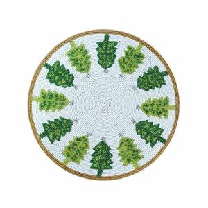 Mantel Individual de mesa con abalorios hechos a mano con bordado, decoración de comedor con cuentas, proyecto de bordado, mantel Individual hecho a mano de La India - Product Image 3