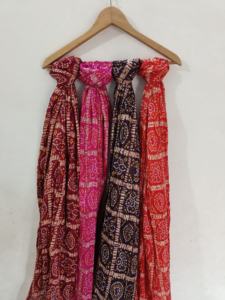 Bandhani Dupatta Indien Traditionnel Unisexe, Châle de Mariage Tendance pour Halloween, Cadeau Festif Diwali pour les Demoiselle d'Honneur - Product Image 4