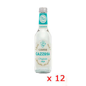 Cortese Italian Organic Gazzosa Premium Quality <b>Carbonated</b> <b>Drink</b> 275ml Glass Bottle 12 Bottles Pack for Home Use - Product Image 1