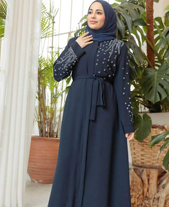 Abaya con cremallera frontal abierta con hermoso hiyab a juego y calidad de exportación Los mejores precios al por mayor Nuevas colecciones EAU/EE. UU. - Product Image 4