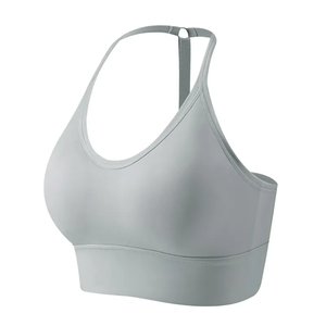 Sujetador de tela suave sin costuras | Top transpirable ajustable para mujer para gimnasio, yoga y trajes Casuales - Product Image 5