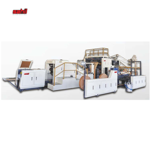 Machine à sacs en papier kraft entièrement automatique avec système en ligne à poignée en corde pour la production de sacs à provisions - Product Image 3