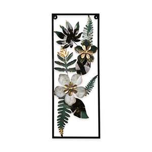 Arte de Pared Metálico Moderno con Diseño de Hojas y Flores, Decoración de Hierro y Tela para Hogar o Restaurante, Diseño Enmarcado para Decoración de Interiores, Regalo - Product Image 2