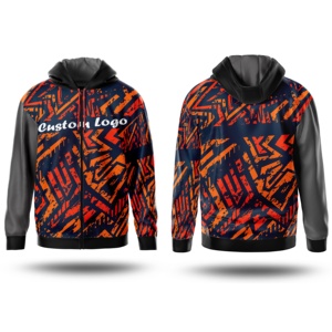 Sweat-shirts brodés par sublimation, en polaire mélangée polyester/coton, vêtements d'hiver, pull à capuche personnalisé imprimé unisexe - Product Image 3