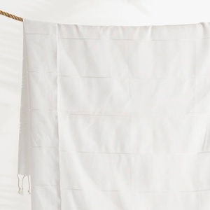 Toalla de Playa Turca Blanca Sólida, 33x66 pulgadas - Product Image 6