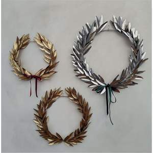 Decoración de Pared Moderna Nórdica con Hojas Doradas, Adorno de Metal 3D con Forma de Corona de Plantas, Arte Decorativo para Sala de Estar, Dormitorio, Fondo de Pared - Product Image 3