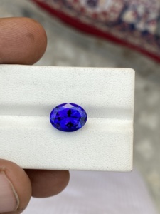 Loupe en pierre de taille ovale de tanzanite de 3.89 carats, bleu royal naturel super attrayant, pierres précieuses propres et lâches, excellente couleur naturelle - Product Image 6
