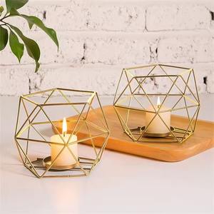 Geometric Rose <b>Gold</b> <b>Candle</b> Holder Suitable For Tabletop Display Home Decor Cafes And Dining Spaces Display Use From India - Product Image 4