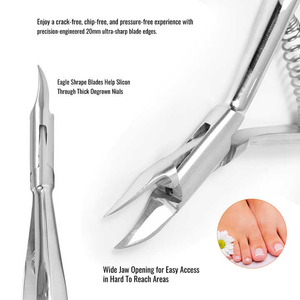 Juego de 3 Piezas de Cortaúñas y Empujador de Cutículas de Acero Inoxidable para Uñas de los Dedos con Apertura de Mandíbula Ancha - Herramientas Profesionales para el Cuidado de las Uñas - Product Image 4