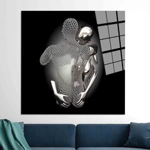 Decoración Moderna y Elegante con Corazón - Impresión en Lienzo para el Hogar, Arte en Vidrio Templado - Product Image 1