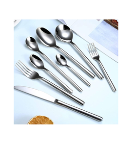 Juego de cubiertos de acero inoxidable de 32 piezas para restaurante u hotel de acero espejado, incluye tenedores, cucharas, cuchillos - Product Image 4