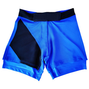 Shorts de MMA à cordon de serrage en polyester 100% sublimé élastique de qualité supérieure, 160g, personnalisables, pour la boxe, le BJJ, les arts martiaux, pour hommes et femmes, OEM - Product Image 5