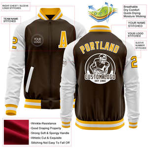 Veste universitaire de haute qualité pour hommes vente en gros OEM ODM logo de broderie personnalisé style baseball collège Streetwear vêtements d'extérieur à la mode - Product Image 6