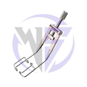 Spéculum oculaire réglable de 14 mm en acier inoxydable, instrument chirurgical avec rétracteur manuel et lames fenestrées de 5 mm de profondeur - Product Image 2