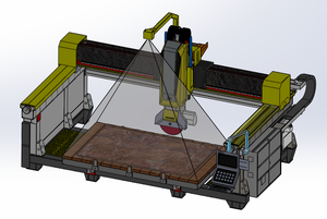 Scie à pont CNC avec système DDX italien et logiciel de nesting automatique à vision caméra pour dalles de granit et de marbre - Product Image 2