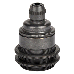 Anello filettato in metallo nero per attacco lampada retro E27 - Product Image 2