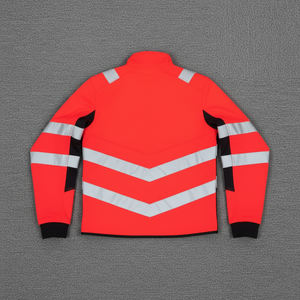 เสื้อแจ็กเก็ตทำงานสำหรับผู้ชายผ้าคอตตอนมีความปลอดภัยสูงมีไฟ LED ระบายอากาศได้ดีรุ่น Ansi Class 1 - Product Image 2