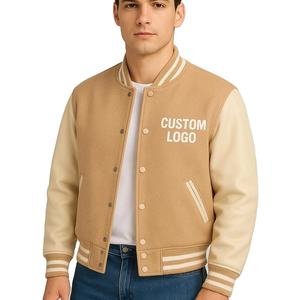 Chaqueta Varsity de Invierno para Hombre, Nueva Llegada 2026, Impresión Personalizada con Logotipo Frontal, Resistente al Viento, Transpirable, Estilo Urbano, Talla Adulto, Tinte Liso - Product Image 1