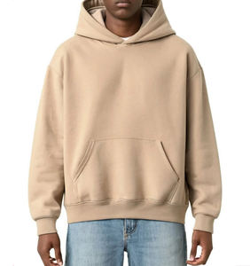 Sweat à capuche en molleton de coton lourd de luxe, unisexe, coupe décontractée streetwear, avec personnalisation complète de la marque, impression de logo et broderie - Product Image 1