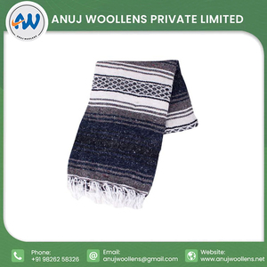 Vente chaude couverture mexicaine personnalisée coton authentique tissé à la main Cootn et acrylique mélange mexicain Falsa couverture à vendre - Product Image 6