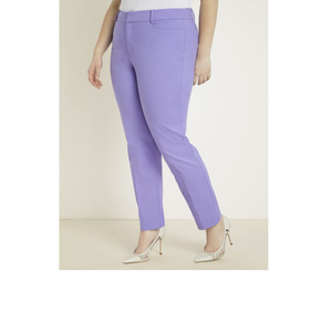Pantalon chino en velours côtelé mélangé coton élégant pour femme, léger, à devant plat, coupe droite ajustée, pour le bureau, l'été, exporté du Bangladesh - Product Image 3