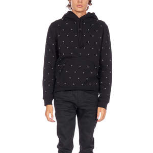 High Quality Men Rhinestones Hoodies Plain Dyed Breathable Quick Dry Rhinestones Hooded Sweatshirt 100% Cotton <b>fabric</b> - Product Image 1