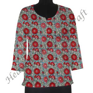 Venta al por mayor de algodón de la India bloque de impresión del vestido Casual Verano de la mujer Vestido corto al por mayor de La India bloque de la mano de impresión - Product Image 5