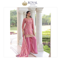 Dernière collection de vêtements traditionnels indiens de créateurs, collection Sharara en tissu Fendy, costume Sharara pour femme