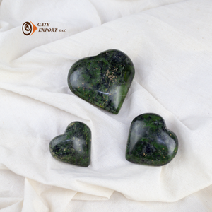 งานฝีมือรูปหัวใจหินเนไฟรต์ฮวงจุ้ยทำด้วยมือสำหรับวัดความสุขและความสงบเงียบวัสดุพลอย - Product Image 5