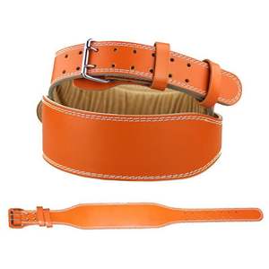 High Compression Leather Powertlifting <b>Belt</b> with Back Support <b>Strap</b> for Gym Training Custom Color Logo - Product Image 4